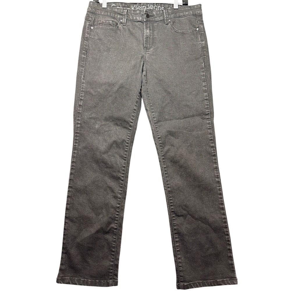 Calvin Klein Jeans Straight Leg Women 30/10 Gray Denim Mid Rise